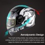 Soman SM-960 Motorcycle Electromobile Full Face Helmet Double Lens Protective Helmet(White with Silver Lens)