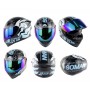 Soman SM-960 Motorcycle Electromobile Full Face Helmet Double Lens Protective Helmet(Blue with Blue Lens)