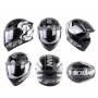 Soman SM-960 Motorcycle Electromobile Full Face Helmet Double Lens Protective Helmet(Silver with Silver Lens)