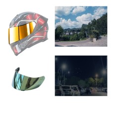 Motorcycle Helmet Visor Anti-UV Wind Shield Lens For AGV K1 / K3SV / K5(Electroplated Gold)