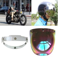 Soman Motorcycle Bubble Sycor Open Face Helme Helme Helme Helme Windshield Shield с прозрачной рамой (цвет)