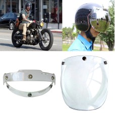 Soman Motorcycle Bubble Visor Open Face Helmet Visor Helmet Windshield Shield with Transparent Frame(Transparent)