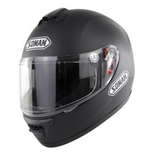 SOMAN Outdoor Motorcycle Electric Car Riding Helmet, Size: S, 55-56cm (Matte Black)