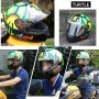 SOMAN Outdoor Motorcycle Electric Car Riding Helmet, Size: M, 57-58cm (Turtle Flower)