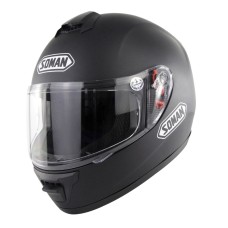 SOMAN Outdoor Motorcycle Electric Car Riding Helmet, Size: XL, 61-62cm (Matte Black)