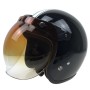 Bubble visor quality open face motorcycle helmet visor 10 colors available vintage helmet windshield shield unit size(Transparent)