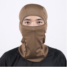 Motorcycle Balaclava Full Face Mask Warmer Windproof Breathable Airsoft Paintball Cycling Ski Shield Men Sun Hats Helmet(Brown)