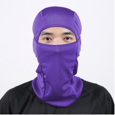 Motorcycle Balaclava Full Face Mask Warmer Windproof Breathable Airsoft Paintball Cycling Ski Shield Men Sun Hats Helmet(Purple)