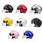 BYB 335 Summer Electric Motorcycle для взрослых двойной шлем для шлема шлема, спецификация: прозрачная длинная линза (белый)