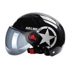 BYB X-222 Электрический мотоцикл Мужчины и женщины Летние солнцезащитные шлемы, спецификация: Краткий линз чая (Piano Black)