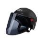BYB X-206 Electric Motorcycle Men And Women Riding Motorcycle Safety Helmet, Specification: Tea Color Long Lens(Matt Black)