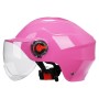 BYB 207 Мужчины и женщины электрический мотоцикл для взрослых шлема Универсальная каска, спецификация: прозрачная короткая линза (розовый)
