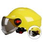 BYB 207 Men And Women Electric Motorcycle Adult Helmet Universal Hard Hat, Specification: Tea Color Short Lens(Yellow)