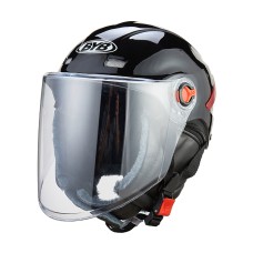 BYB W-266 Four Seasons Men And Women Universal Helmet Electric Motorcycle Anti-Fog Keep Warm Protective Cap, Specification: Transparent Lens(Piano Black)