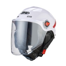 BYB W-266 Four Seasons Men And Women Universal Helmet Electric Motorcycle Anti-Fog Keep Warm Protective Cap, Specification: Transparent Lens(White)