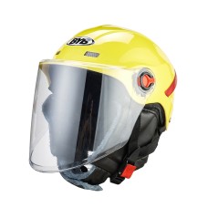 BYB W-266 Four Seasons Men And Women Universal Helmet Electric Motorcycle Anti-Fog Keep Warm Protective Cap, Specification: Transparent Lens(Yellow)