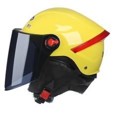 BYB W-266 Four Seasons Men And Women Universal Helmet Electric Motorcycle Anti-Fog Keep Warm Protective Cap, Specification: Tea Color Lens(Yellow)