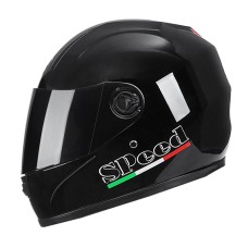 BYB 858A Motorcycle Full-Handed Keep Warm Anti-Fog Helmet, Specification: Tea Color Lens(Bright Black)