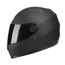 BYB 858A Motorcycle Full-Handed Keep Warm Anti-Fog Helmet, Specification: Tea Color Lens(Matt Black No Decals)