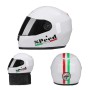 BYB 858A Motorcycle Full-Handed Keep Warm Anti-Fog Helmet, Specification: Tea Color Lens(White)
