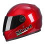 BYB 858A Motorcycle Full-Handed Keep Warm Anti-Fog Helmet, Specification: Tea Color Lens(Purple)