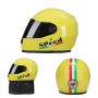 BYB 858A Motorcycle Full-Handed Keep Warm Anti-Fog Helmet, Specification: Tea Color Lens(Yellow)