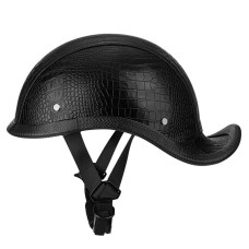 BYB CJY-116 Retro Tail Cocked Motorcycle Helmet, Size: One Size About 56-60cm(Grilled Black)