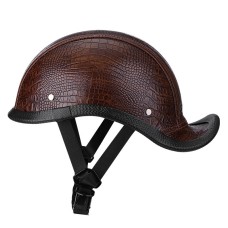 BYB CJY-116 Retro Tail Cocked Motorcycle Helmet, Size: One Size About 56-60cm(Grily Brown)