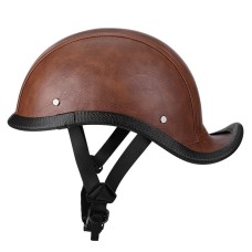 BYB CJY-116 Retro Tail Cocked Motorcycle Helmet, Size: One Size About 56-60cm(Dark Brown)