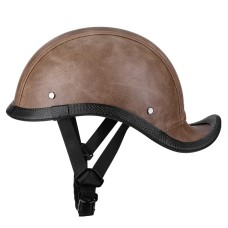 BYB CJY-116 Retro Tail Cocked Motorcycle Helmet, Size: One Size About 56-60cm(Brown)