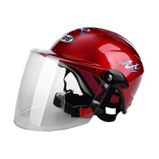 BYB X-2011 Carty Cartoon Helmet Electric Car Защитная крышка, спецификация: прозрачная линза (красный)