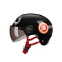 NIUMAI NM837 Children Lightweight Riding Safety Hat Electric Bike Helmet With Tea Color Lens(Black)