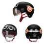 NIUMAI NM837 Children Lightweight Riding Safety Hat Electric Bike Helmet With Tea Color Lens(Black)
