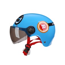 NIUMAI NM837 Children Lightweight Riding Safety Hat Electric Bike Helmet With Tea Color Lens(Blue)
