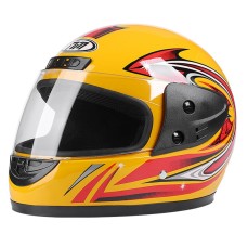 NM 811 Мотоциклетный шлем Four Seasons Universal Paint Простой полный шлем, размер: один размер 58-60 см (желтый)