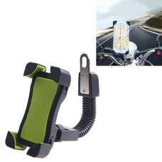 Универсальный 360 градусов бесплатный вращение ABS Motorcycle Phone Crankte Crankte Mountain Bike Navigation Bracket GPS/Мобильный держатель для мобильного телефона 3,5-6,5 дюйма (зеленый)