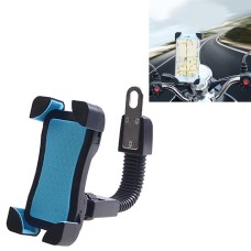 Универсальный 360 градусов бесплатный вращение ABS Motorcycle Phone Crankte Cranket Cranket Mountain Bike Navigation Cracget GPS/Мобильный держатель для мобильного телефона 3,5-6,5 дюйма (синий)