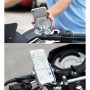 Motorcycle Handlebar Aluminum Alloy Phone Bracket, Suitable for 4-6 inch Device(Black)