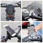 Motorcycle Handlebar Aluminum Alloy Phone Bracket, Suitable for 4-6 inch Device(Black)