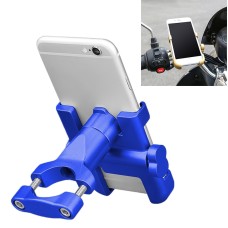 Motorcycle Handlebar Aluminum Alloy Phone Bracket, Suitable for 60-100mm Device(Blue)