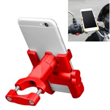 Motorcycle Handlebar Aluminum Alloy Phone Bracket, Suitable for 60-100mm Device(Red)