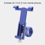 360 Degree Rotatable Aluminum Alloy Phone Bracket for Bicycle, Suitable for 50-100mm Device(Black)