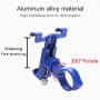 360 Degree Rotatable Aluminum Alloy Phone Bracket for Bicycle, Suitable for 50-100mm Device(Black)