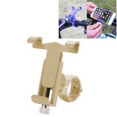 360 Degree Rotatable Aluminum Alloy Phone Bracket for Bicycle, Suitable for 50-100mm Device(Gold)