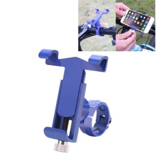 360 Degree Rotatable Aluminum Alloy Phone Bracket for Bicycle, Suitable for 50-100mm Device(Blue)