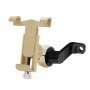 360 Degree Rotatable Aluminum Alloy Phone Bracket for Electric Car / Motorcycle, Suitable for 50-100mm Device(Gold)