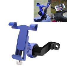 360 Degree Rotatable Aluminum Alloy Phone Bracket for Electric Car / Motorcycle, Suitable for 50-100mm Device(Blue)