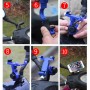 360 Degree Rotatable Aluminum Alloy Phone Bracket for Electric Car / Motorcycle, Suitable for 50-100mm Device(Blue)