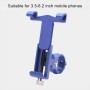 360 Degree Rotatable Aluminum Alloy Phone Bracket for Electric Car / Motorcycle, Suitable for 50-100mm Device(Blue)