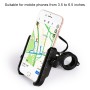 Motorcycles / Bicycle USB Charger QC 3.0 Fast Charging Phone Bracket, Suitable for 6-9cm Device(Silver Grey)